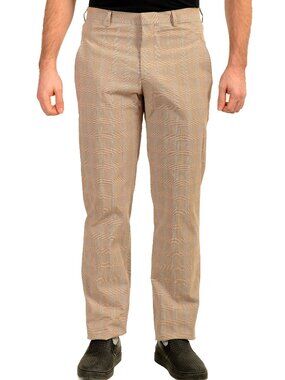 Malo Men's Multi-Color Plaid Flat Front Dress Pants US 34 IT 50